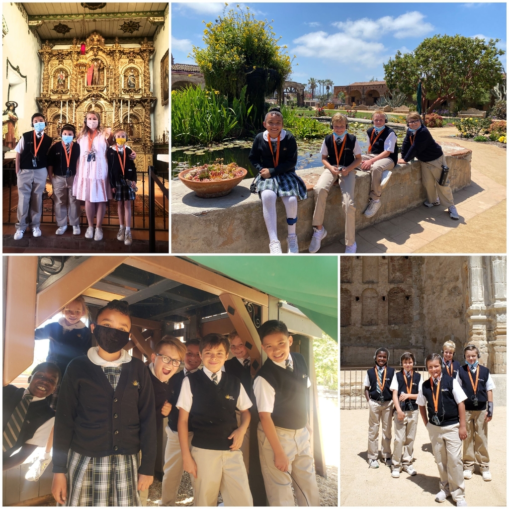 Students enjoying Mission San Juan Capistrano